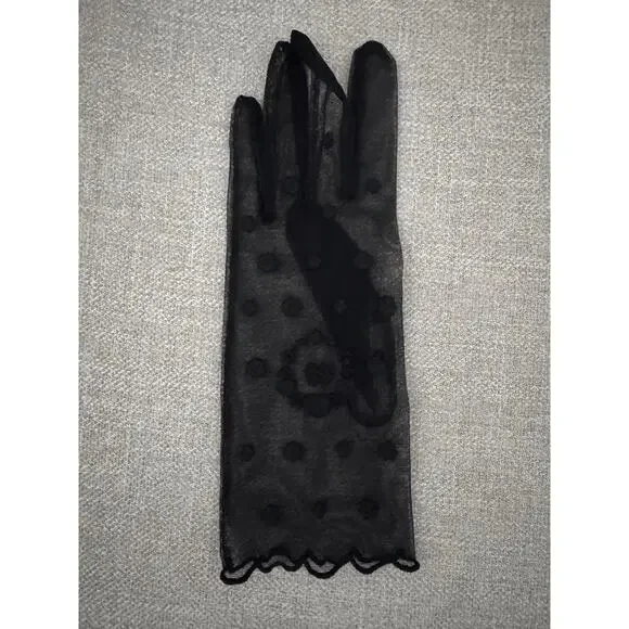 Gucci Embroidered Polka-Dot Tulle Gloves NWT Size Medium 7.5 - Picture 5 of 5